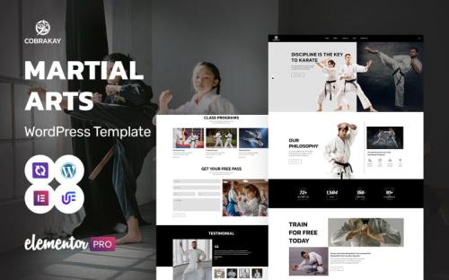 Cobra Kay - Martial Arts School And Training WordPress Elementor Theme theme free